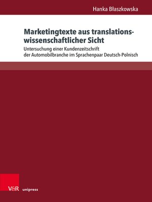cover image of Marketingtexte aus translationswissenschaftlicher Sicht